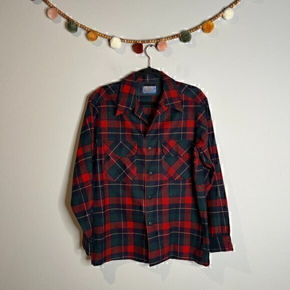 Pendleton Vintage 1960's Pure Wool Kilgore Tartan button down shirt - Picture 1 of 8